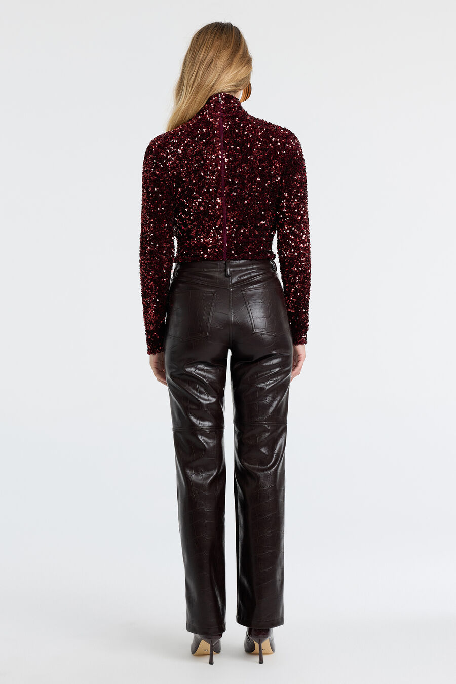 Nia Vegan Croc Leather Pant