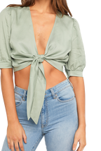TIFFANY TIE TOP in colour ICEBERG GREEN