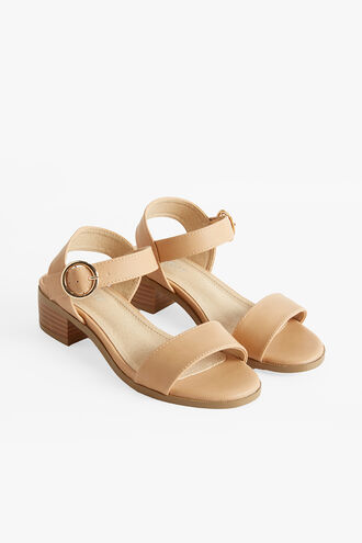 CALLIA BUCKLE HEEL in colour TAN