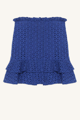 MINA RUFFLE SKIRT in colour CLASSIC BLUE