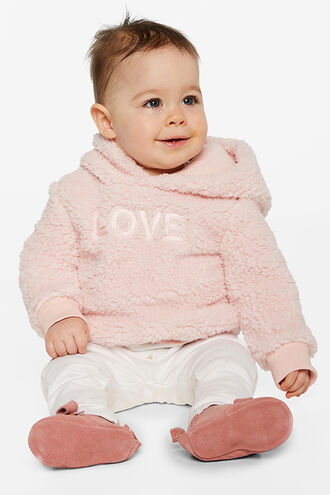 LOVE FLUFFY SWEAT in colour PRIMROSE PINK