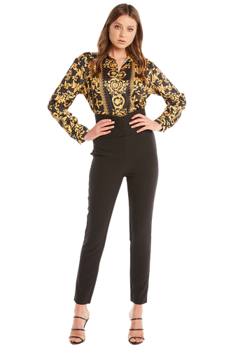 CORSET PANT in colour CAVIAR