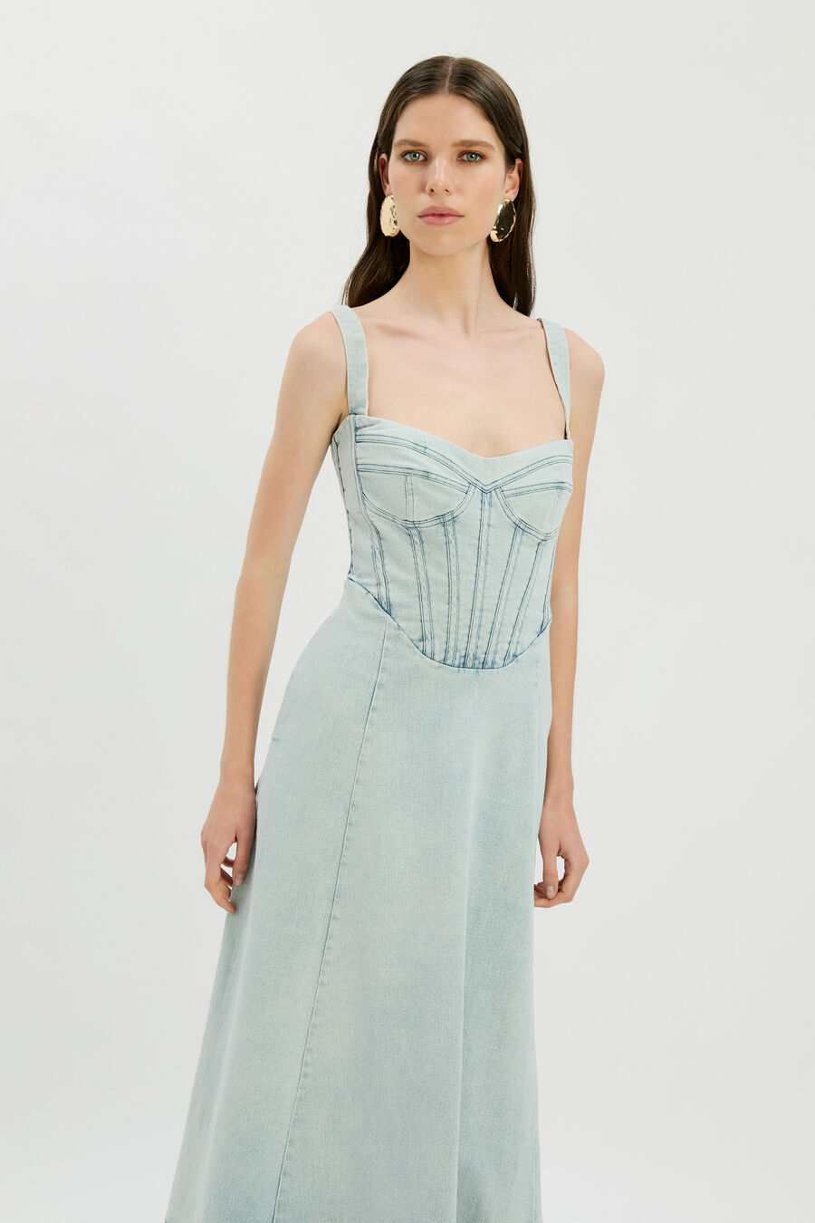 Lilah Denim Midi Dress
