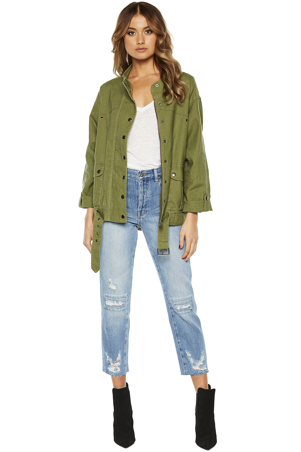 h&m khaki jacket