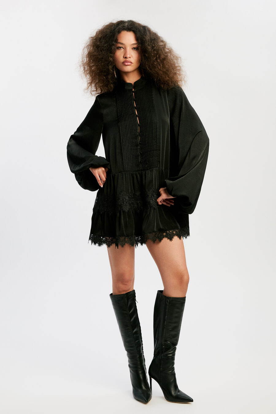 ANTONIA LACE TRIM MINI DRESS