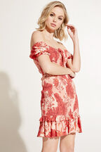 GWEN MINI DRESS in colour MINERAL RED