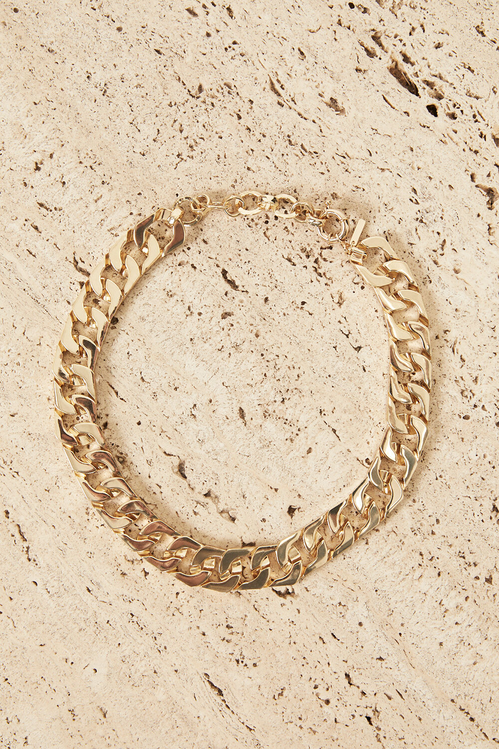 Gold Plated Chunky Necklace in Gold 