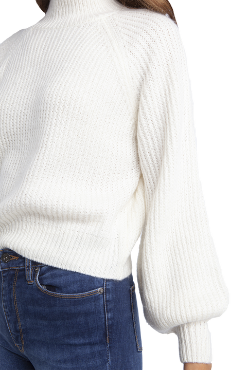 BELLE SLEEVE KNIT JUMPER in colour CLOUD DANCER