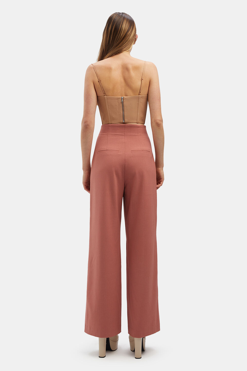 FEMME CORSET TOP in colour TAN