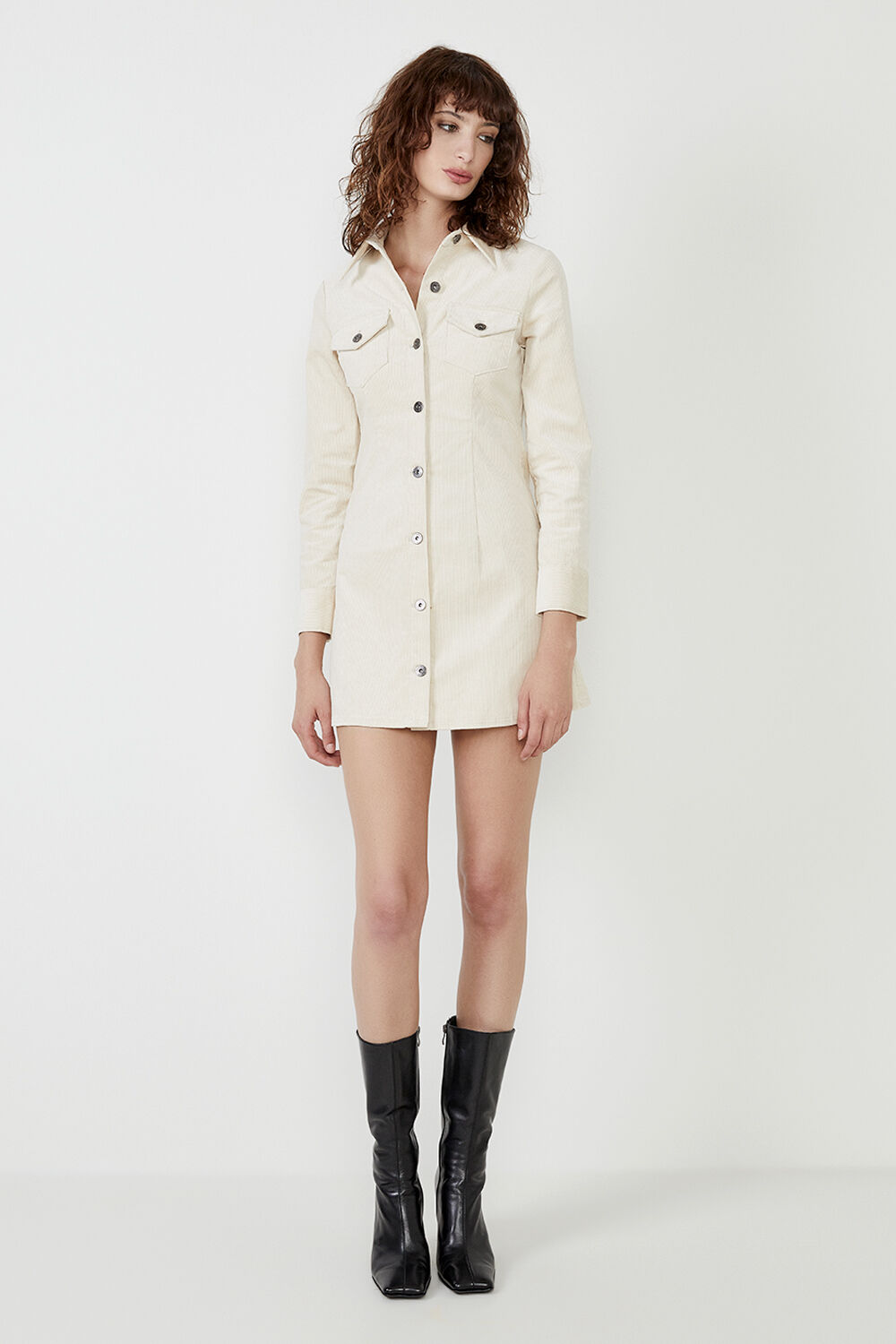 UTILITY CORD DRESS in colour MOONLIGHT