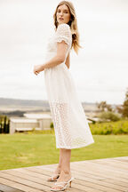 JORDAN LACE DRESS in colour CLOUD DANCER