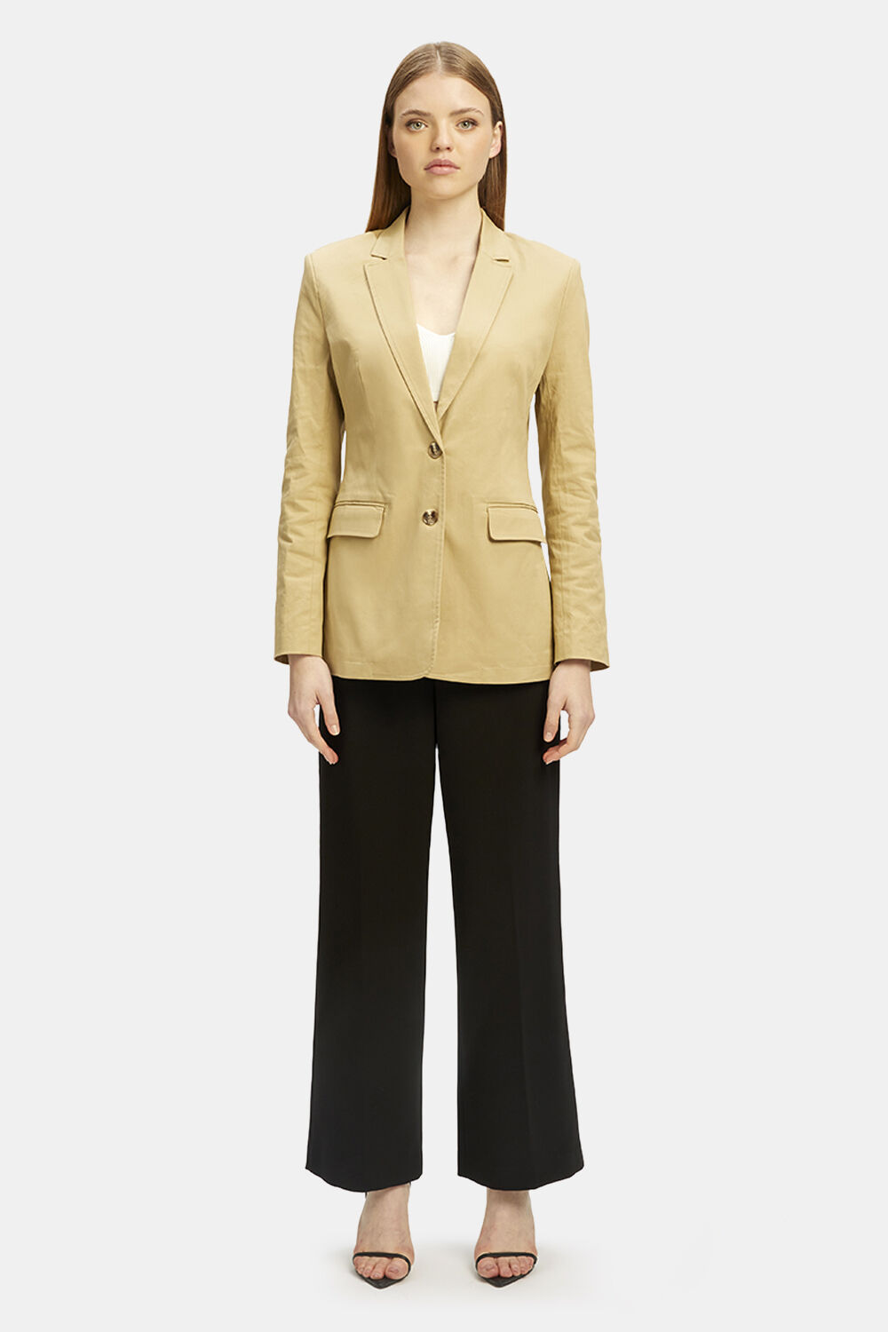 Isidora Structured Blazer In Stone Bardot