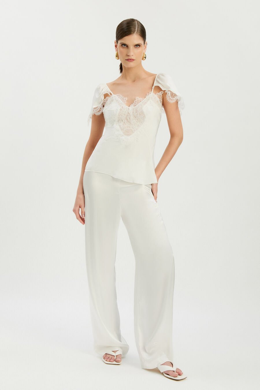 Devin Mid Rise Satin Pant