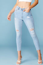 KHLOE HI CROP JEAN in colour CITADEL