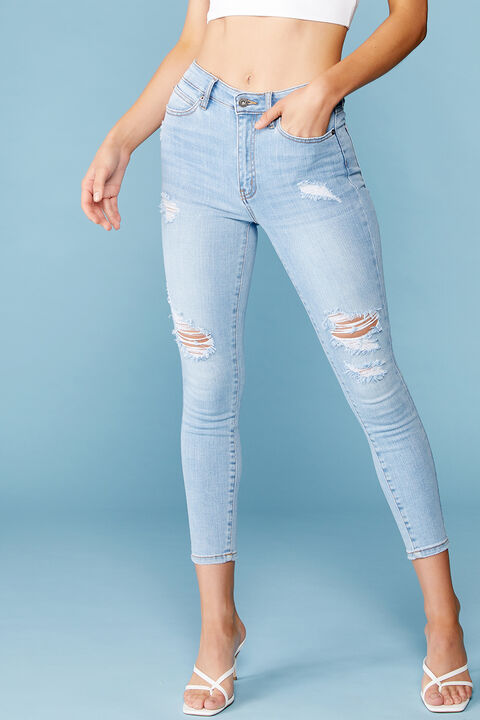 KHLOE HI CROP JEAN in colour CITADEL