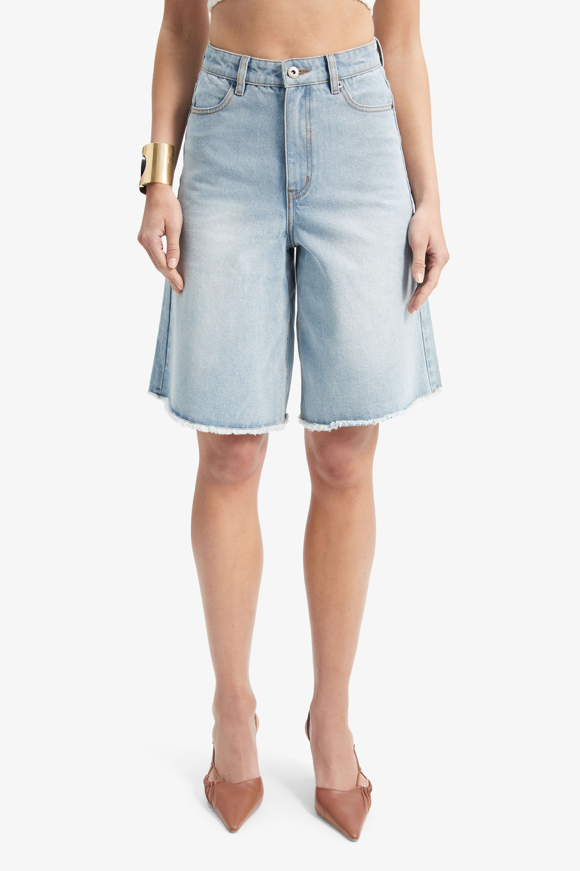 Short en jean best sale long