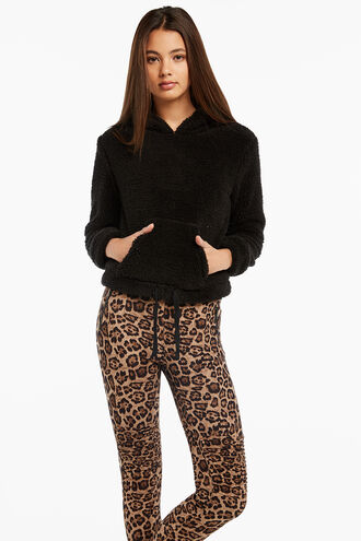 LILLY HOODED TOP in colour JET BLACK