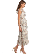 NELLY FLORAL DRESS in colour CLOUD DANCER