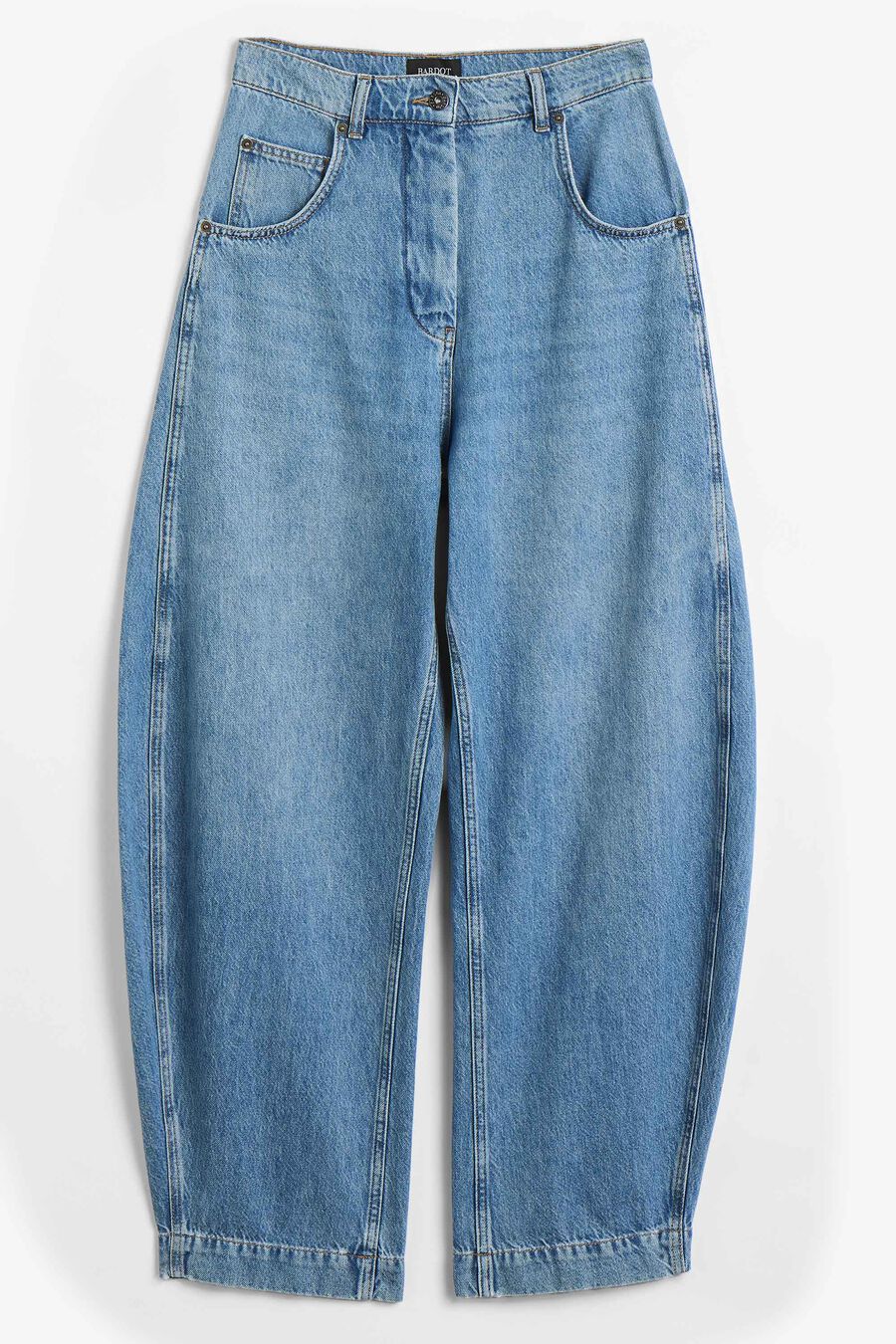 030 High Rise Barrel Leg Jean