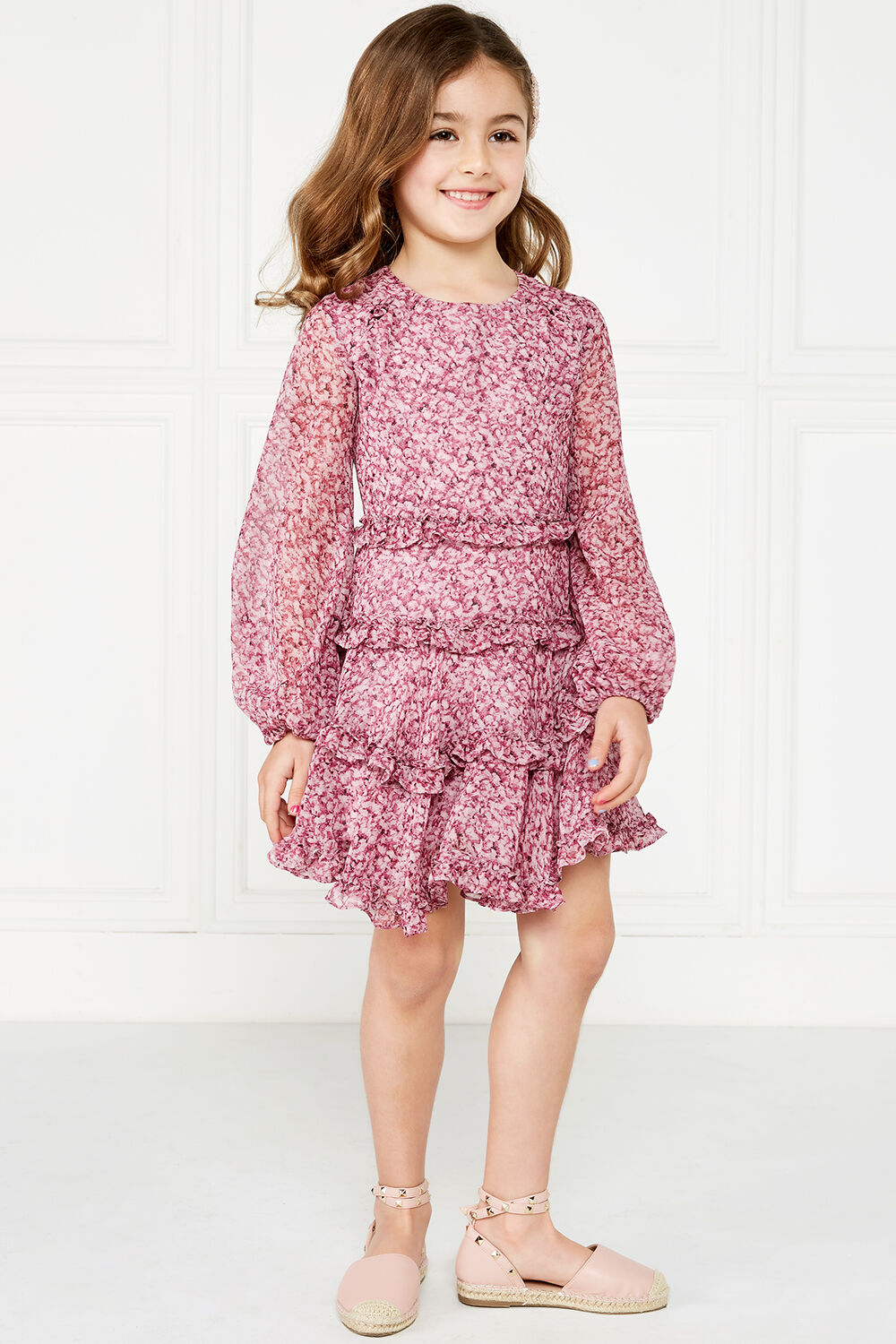 Floral Frill Dress Junior Girls 27 Dresses Bardot Junior