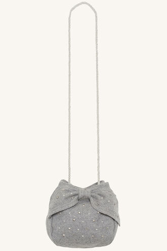 FELTED PEARL BOW BAG in colour GRAY MIST