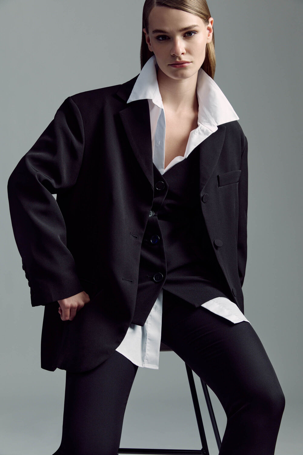 Corset Pant in Black Bardot