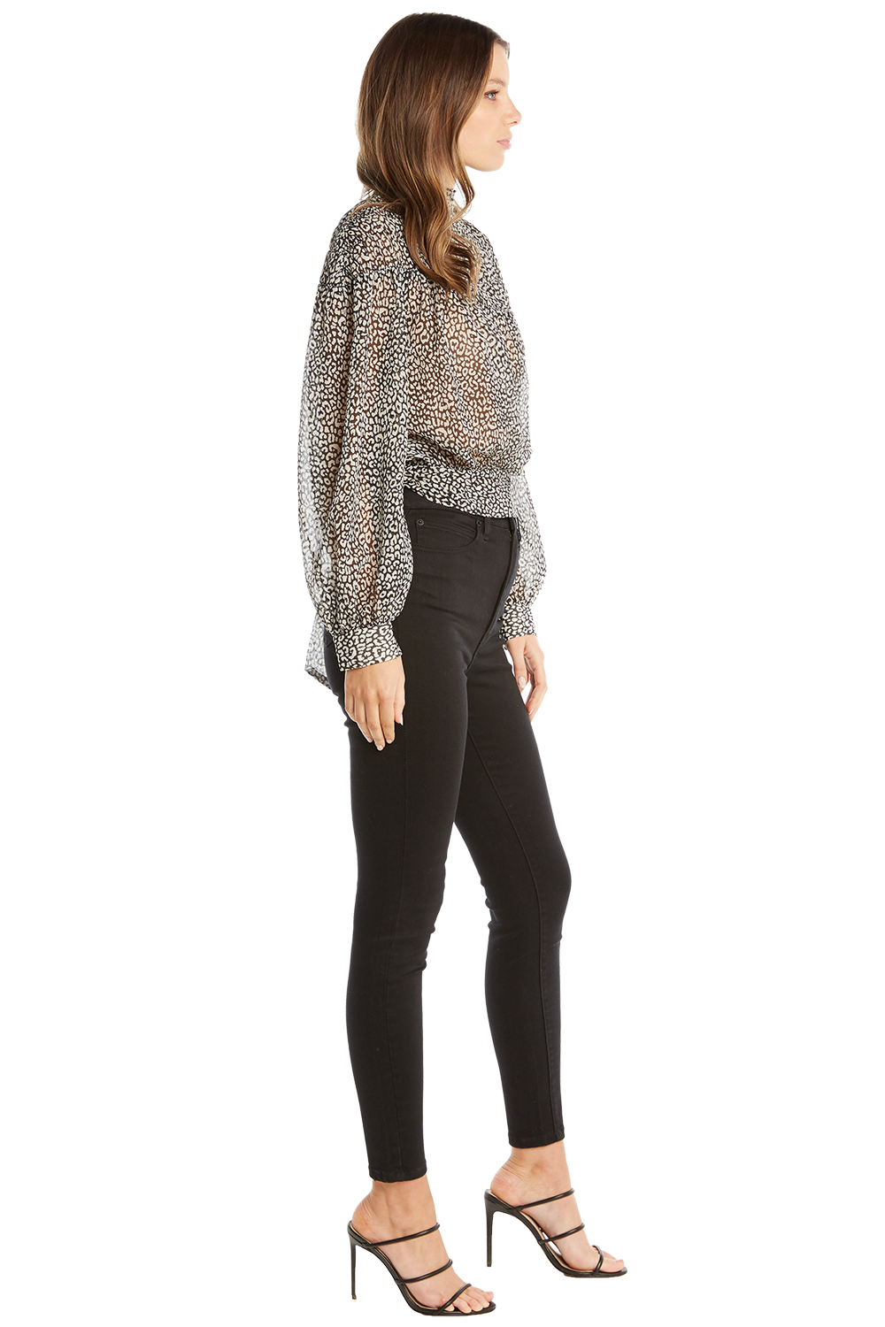 BEBE SHIRRED TOP in colour BRIGHT WHITE