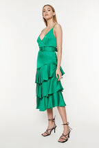 LENNIE MIDI DRESS in colour CLASSIC GREEN