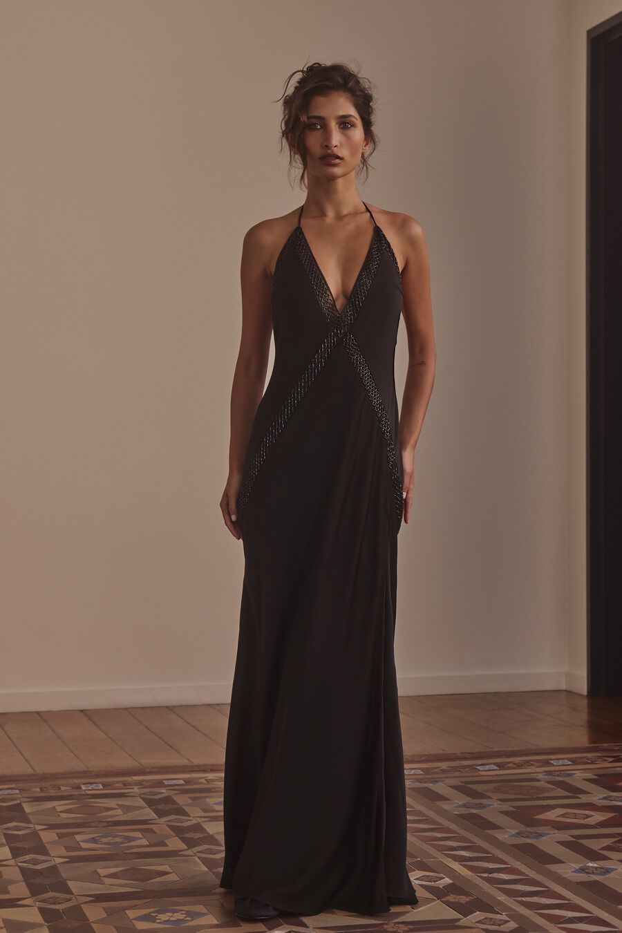 Olena Trim Insert Maxi Dress