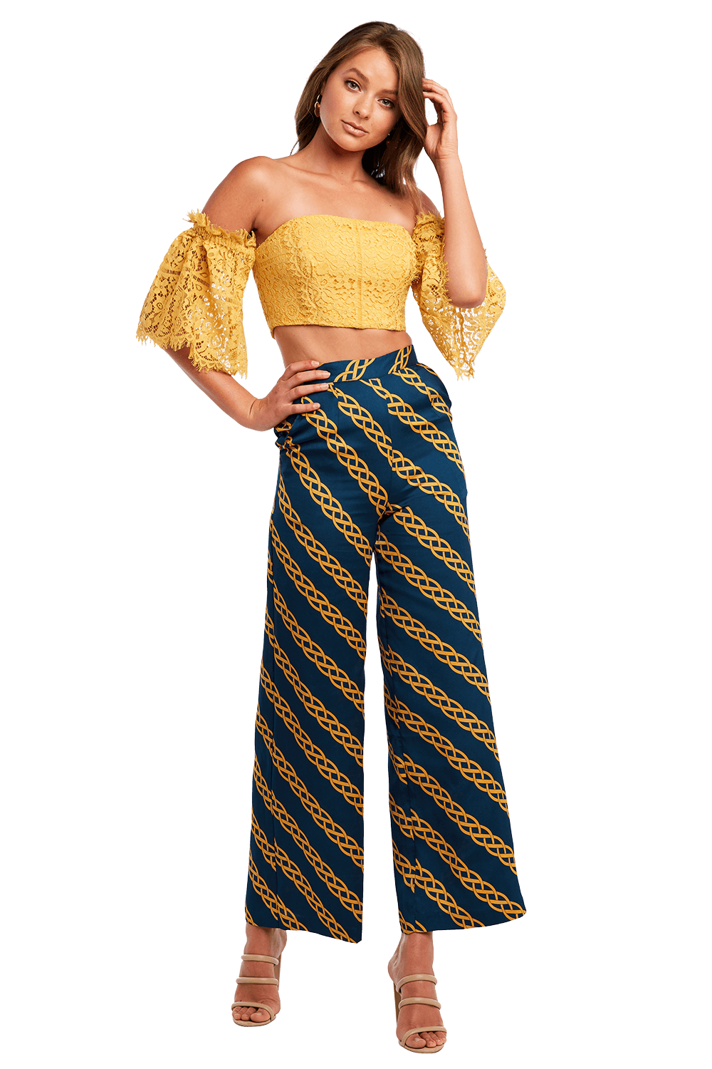 Chain Print Pant in Chain Prn | Bardot