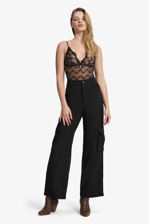 Hestia Cargo Pant in colour CAVIAR