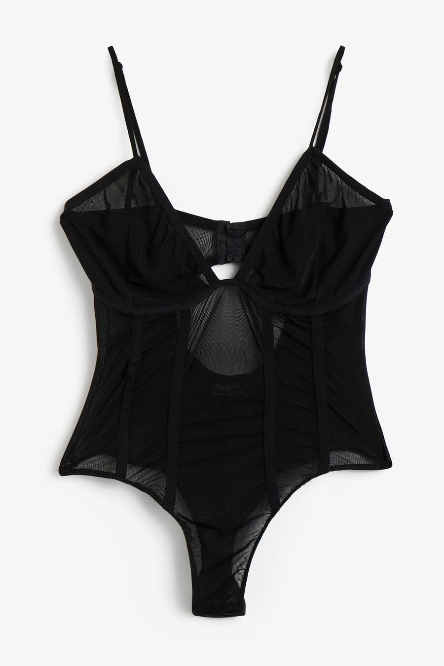 JOVANA MESH BODYSUIT in colour Black