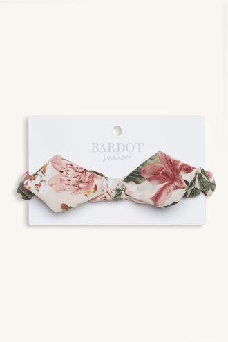 EBONY BOW BABY HEADBAND in colour PEACH