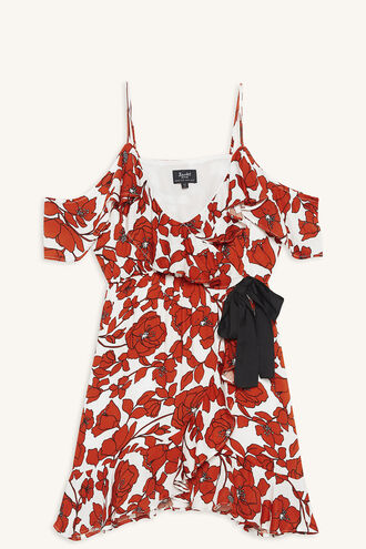 CHANTAL TIE DRESS in colour MARSHMALLOW