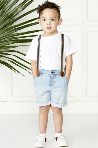 DENIM CHINO SHORTS in colour CITADEL