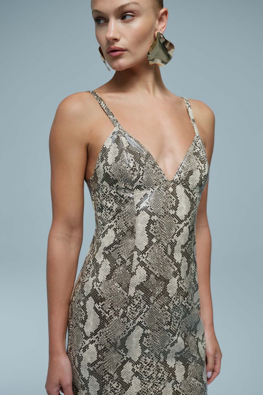 Estine Faux Snakeskin Dress