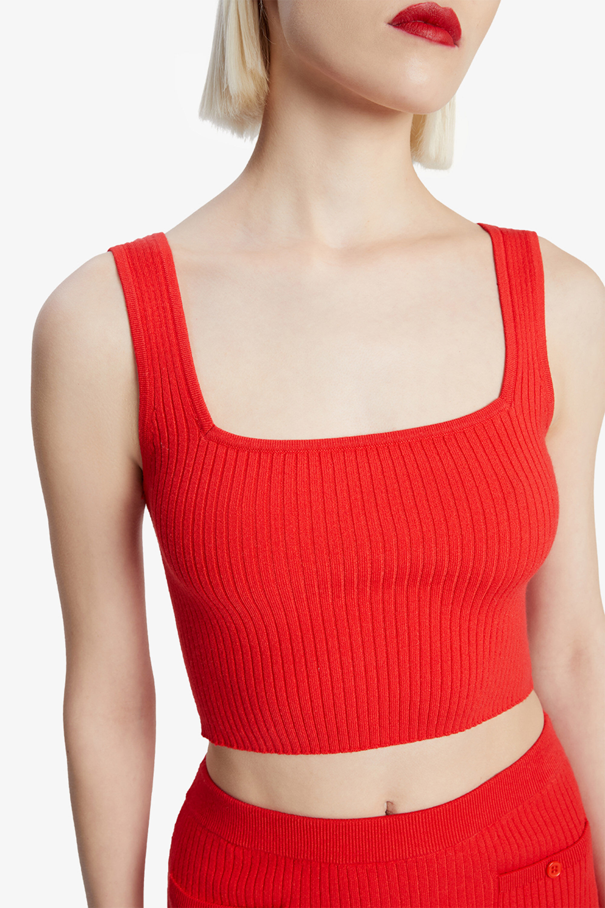 トップス HEAP layer knit tank - tea party red RYRJJ Women's Summer Spaghetti Strap Cami Tank Tops Layered