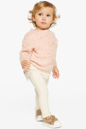 ELLIE CABLE KNIT in colour SWEET LILAC