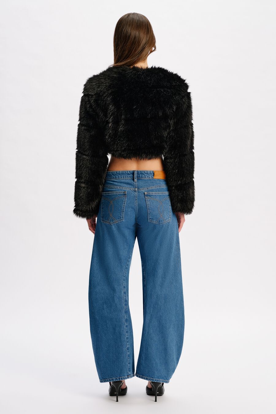 Petro Cropped Faux Fur Jacket