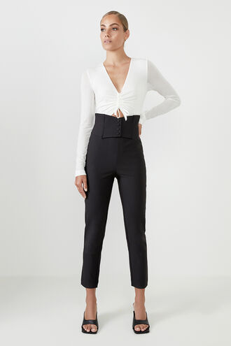 CORSET PANT in colour CAVIAR