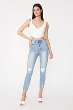 SIENNA SUPER HIGH RISE JEAN in colour BRIGHT WHITE
