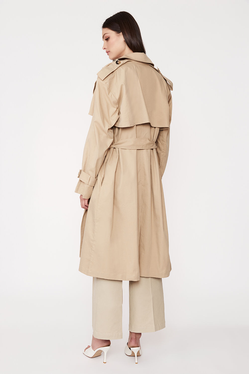 THE OVERSIZED TRENCH in colour TAN