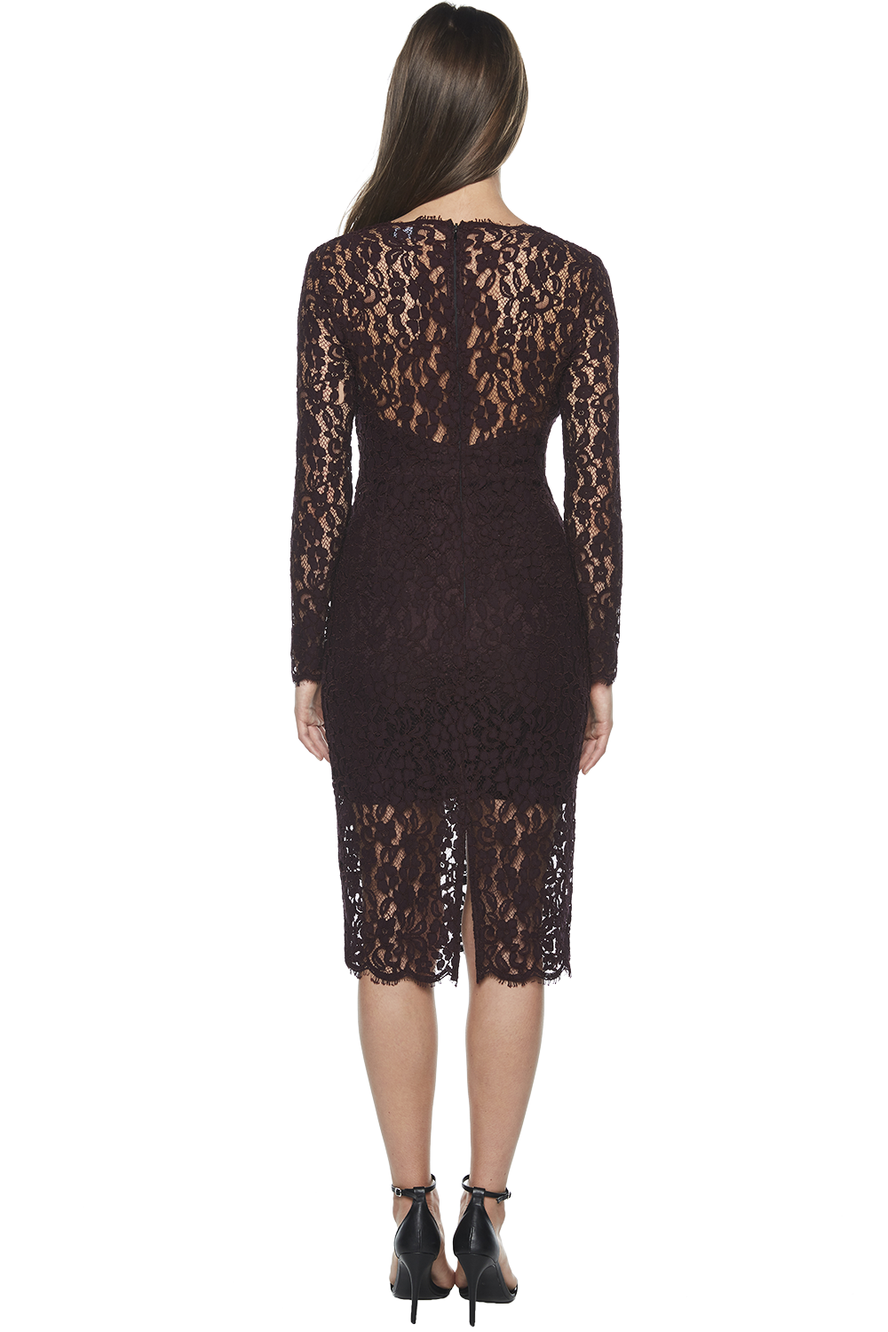 bardot midnight lace dress