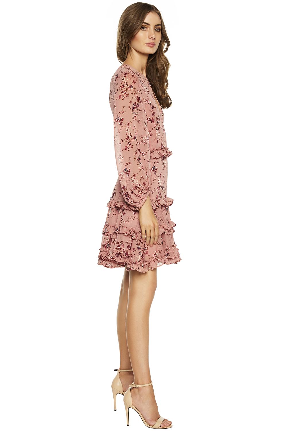 bardot ditsy frill dress