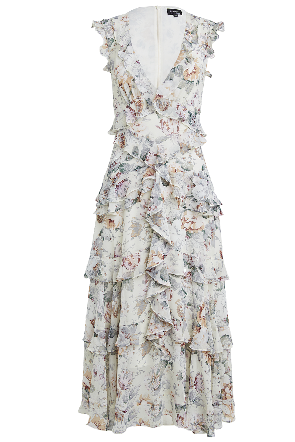 NELLY FLORAL DRESS in colour CLOUD DANCER
