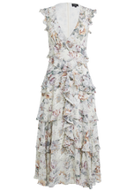 NELLY FLORAL DRESS in colour CLOUD DANCER