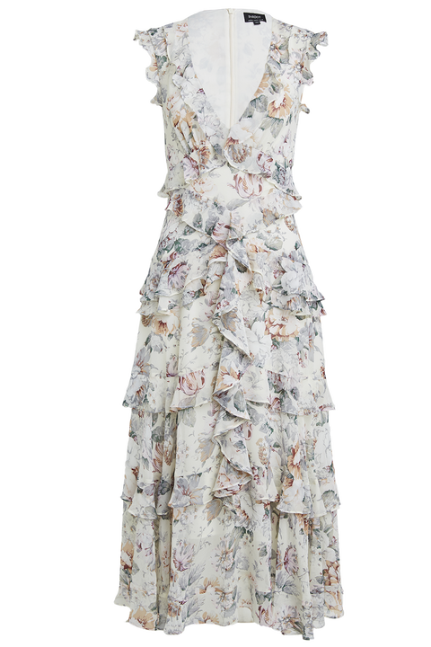 NELLY FLORAL DRESS in colour CLOUD DANCER
