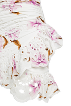 FLORAL PRINT DRESS in colour BLANC DE BLANC