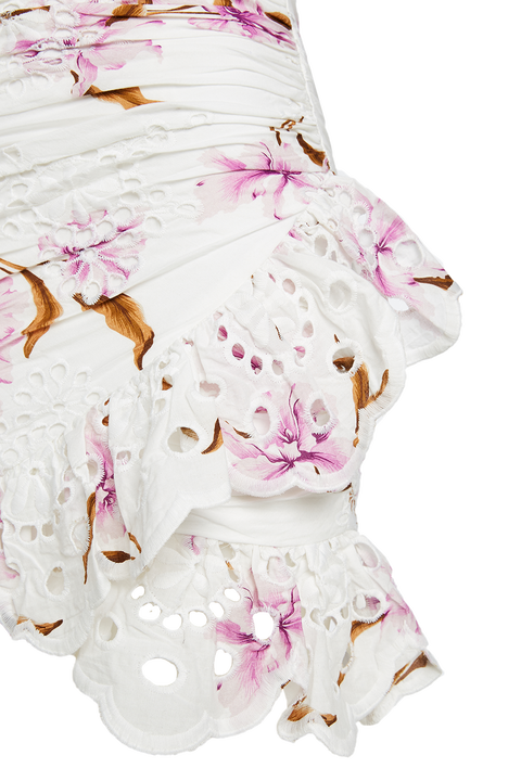 FLORAL PRINT DRESS in colour BLANC DE BLANC