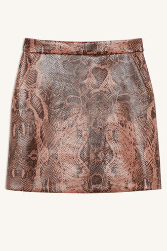 ALEXIS PU SNAKE MINI in colour EGRET